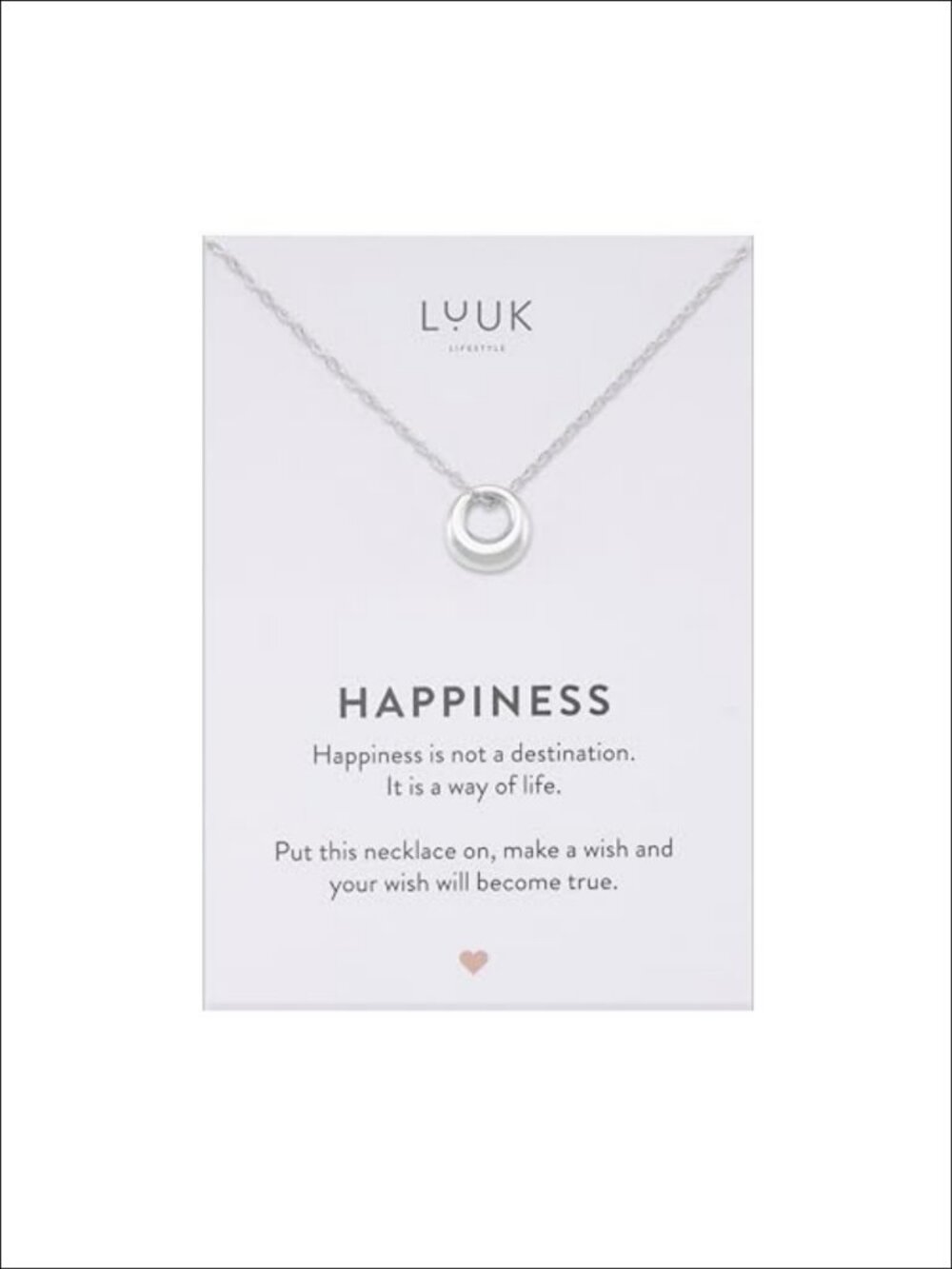 Minimalist Stainless Steel Charm Necklace with Heart & Nazar Pendant